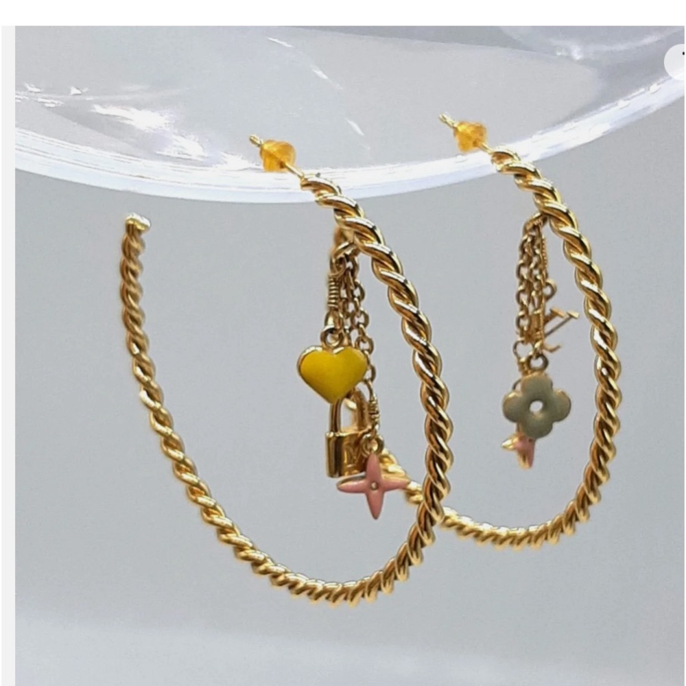💯Authentic LV Hoop Earrings